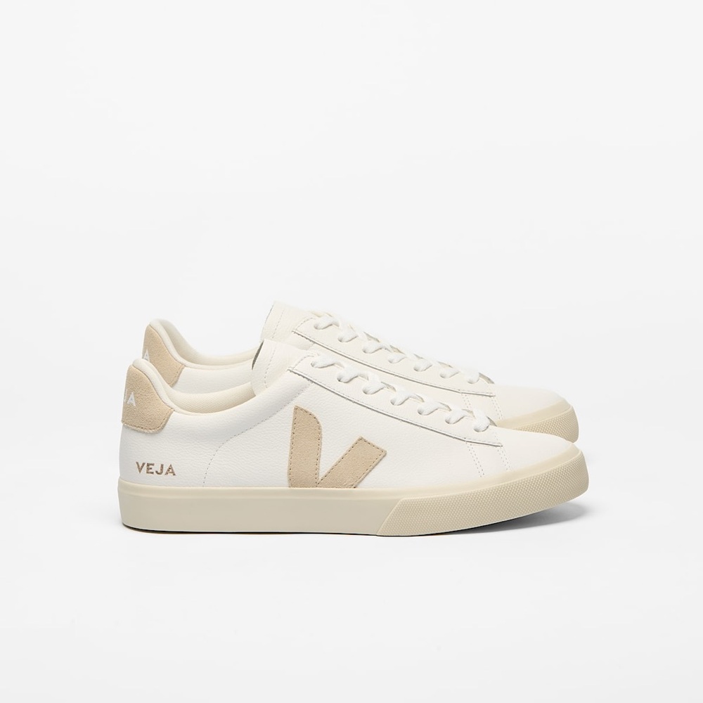 VEJA CAMPO LEATHER WHITE ALMOND SNEAKERS 42.5 11.5 9.5 - Picture 2 of 11